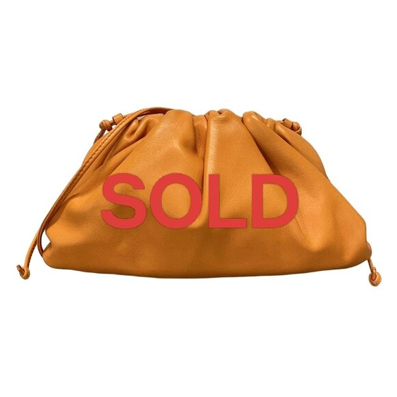 BOTTEGA VENETA Mini The Pouch - Orange Leather Shoulder Bag 747-051025 - Picture 1 of 14